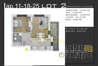 Apartament 2 Camere | Titan-Pallady | 61mp cu Balcon Generos - 5