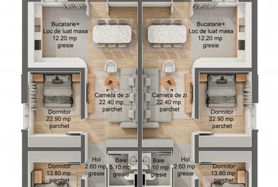 Duplex de vanzare 3 camere + pod mansardabil - Mosnita Veche - 2
