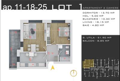 Apartament cu 2 camere decomandat în Theodor Pallady