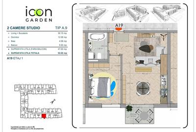 Apartament 2 camere, ansamblu nou central,  predare imediat - 4