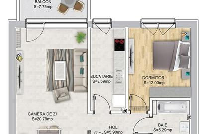 Apartament 2 Camere Premium | Luxuria Residence | Etaj 10 | Vedere Panoramică - 20