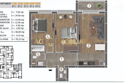 3 Camere de vanzare | Berceni | Comision 0% | Centrala | Finalizat 2025 - 1