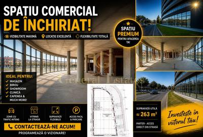 SPAȚIU COMERCIAL DE ÎNCHIRIAT – VIZIBILITATE MAXIMĂ –STR. I.C BRATEANU - 1