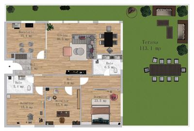 Penthouse 4 Camere cu priveliste panoramica - 244mp | Green Garden - 5