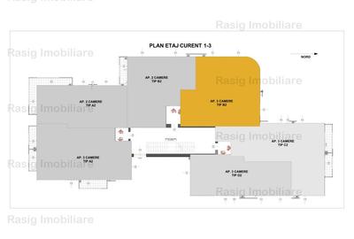 Pret redus ! 3 camere Tip B2 , etaj 3 ,  pret negociabil - 10