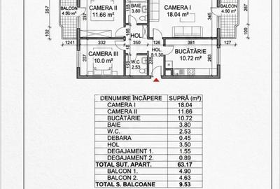 COMISION 0% | Apartament 3 Camere | 63 mp utili | Str. Jupiter - Zorilor - 4