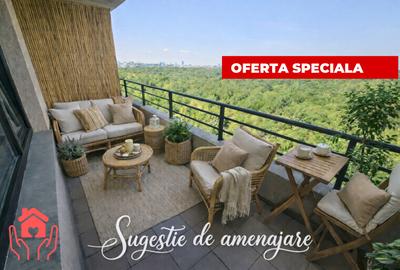 Apartament cu 2 camere semidecomandat, mobilat în Băneasa