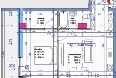 Apartament cu 2 camere semidecomandat în Florești