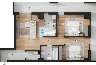 Apartamente noi 3 camere, 2 bai , Tatarasi - Kaufland, Pret Promotional! - 3