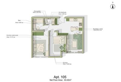 Apartament cu 3 camere si balcon in zona Calea Surii Mici din Sibiu - 15