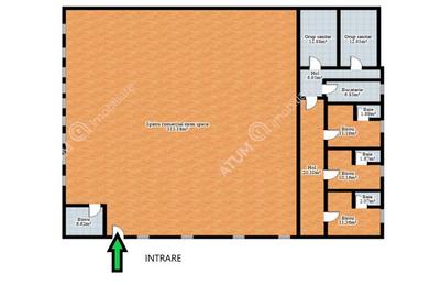 Spatiu comercial de 490 mp la etajul 1 in zona centrala din Sibiu - 2