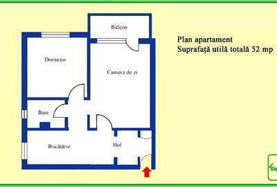 Apartament 2 camere, et.2/4, Nord-Cameliei, ECX23000 - 7