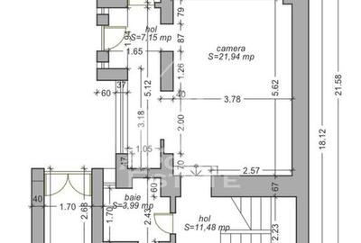 Casa individuala, 6 camere, 3 bai, garaj,acces auto, teren de 411 - 22