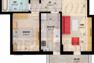 Apartament 2 camere,decomandat, bucatarie inchisa,etaj 1,lift,comision 0% - 1