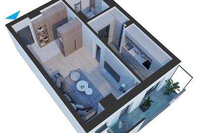 Apartament o camera - Nicolina - Bloc nou - 6