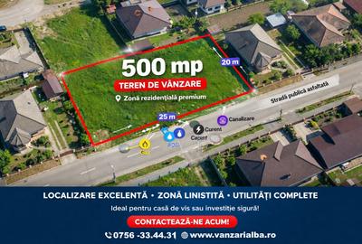 Teren intravilan 500mp, zona Alba Micesti, cu utilitati - 2