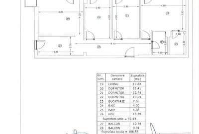 Apartament 4 camere Ultracentral | Comision 0% | 2 parcari | Finalizat - 26