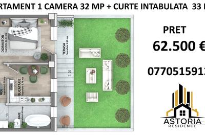 ASTORIA RESIDENCE Apartament 1 camera D 32 mp + curte 33 mp   Lunca Cetatuii - 2