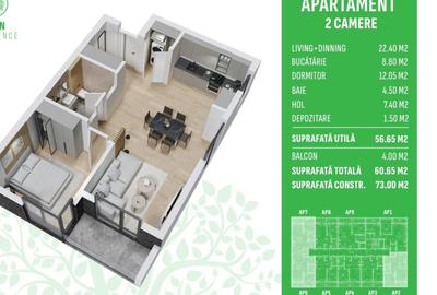 Apartament 2 Camere Otopeni – Libertății| Piscină Privată - 13