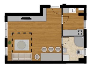 Apartament 1 camera, 33 mp, parter, zona Cetatii - 4