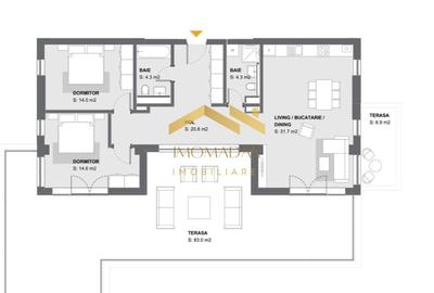 Penthouse Aradului-3 Camere-Centrala Proprie - 12