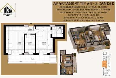 2 CAMERE DECOMANDATE- ZONA SCAFANDRI-FAR-CONFORT LUX-82.363 Euro + TVA