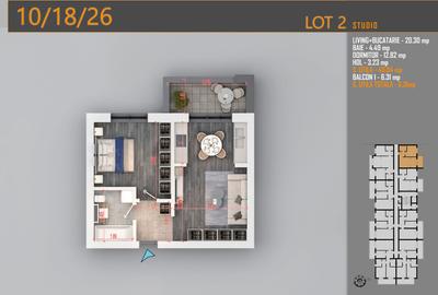 AP. 2CAM. LIVING OPEN-SPACE / INVESTITIE. PALLADY-METROU N TECLU!