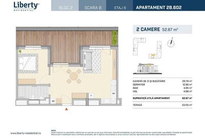 Apartament cu 2 camere semidecomandat în Semicentral