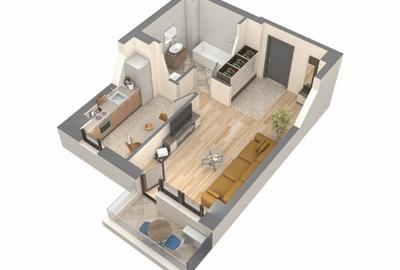 Garsonieră decomandată în Centru Civic