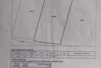 Teren Construcții intravilan de 657 mp, în Corunca