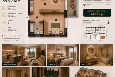 Apartament 2 camere, 56 mp | Standarde nZEB | Ansamblu nou | Buna Ziua - 2