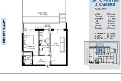 AP. 2 CAM. DECOMANDAT+GRADINA IN BLOC  P+3 / METROU N. TECLU! - 1