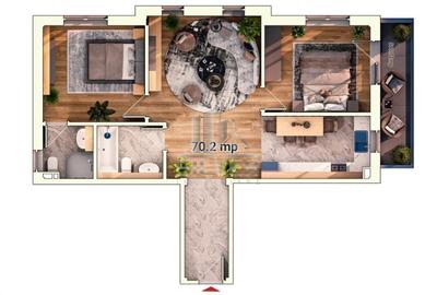 Apartament cu 3 camere/70 mp/Imobil Premium/Cartier Marasti. - 2