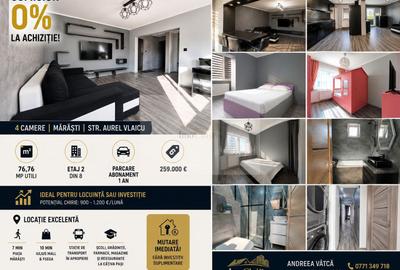 Apartament cu 4 camere semidecomandat, mobilat în Mărăști