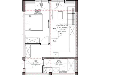 Apartament cu 2 camere semidecomandat în Țiglari