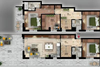 Penthouse cu 4 Camere si Birou  172 mp terasa mare Pallady - 5