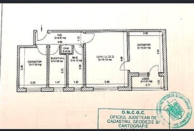 Apartament 3 camere, semidecomandat, et.2, Tomis Nord str.Tulcei sc.36 - 1