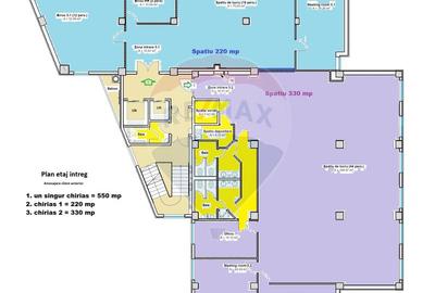 Spatiu birouri de inchiriat 220 - 330 - 550 mp Clasa A. Comision 0% - 9