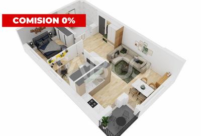 Apartament cu 3 camere decomandat în Exterior Sud