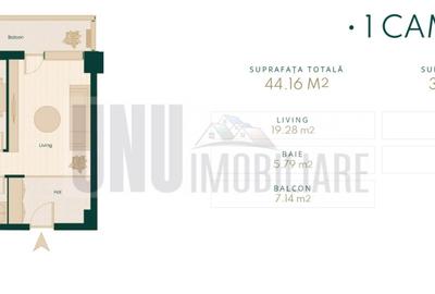 Apartament 1 camera,5 minute de Palas,loc de parcare inclus - 6