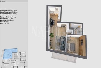 Apartament 2 camere de vanzare in Centru, Cluj Napoca - 3