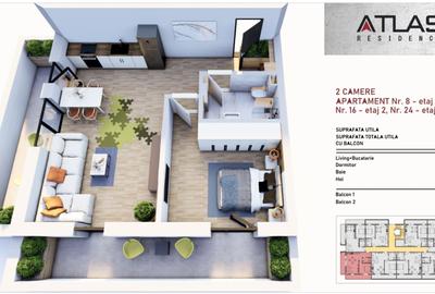 Ap 2 cam Mobilat Nou Premium-ATLAS Residence Tomis Plus !-cadastru,intabulare - 13