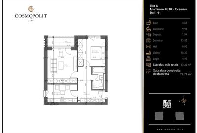 Apartament 2 camere - Bloc C - 2