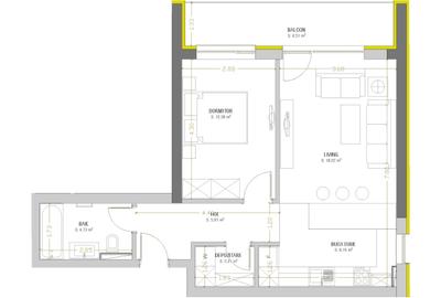 Apartament cu 2 camere decomandat în Astra
