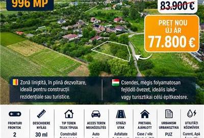 Teren Construcții intravilan de 996 mp, în Exterior Est
