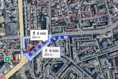 Apartament cu 3 camere decomandat, mobilat în Tineretului