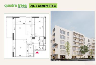 Apartament cu 3 camere decomandat în Drumul Taberei