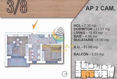 Piata Alba Iulia 2 camere decomandat 57 mp bloc tip BOUTIQUE - 3