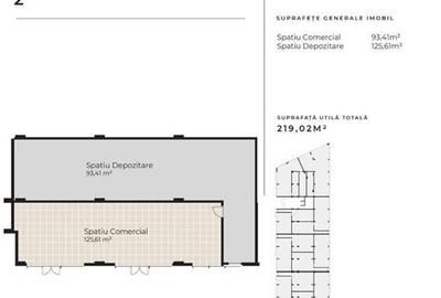 Spatiu comercial l 220 MP l Semifinisat  l Str. Soporului - 4