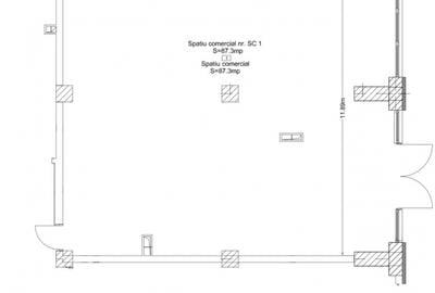 Spațiu Comercial Ultracentral 87,3 mp  Parter Semifinisat Oradea - 1